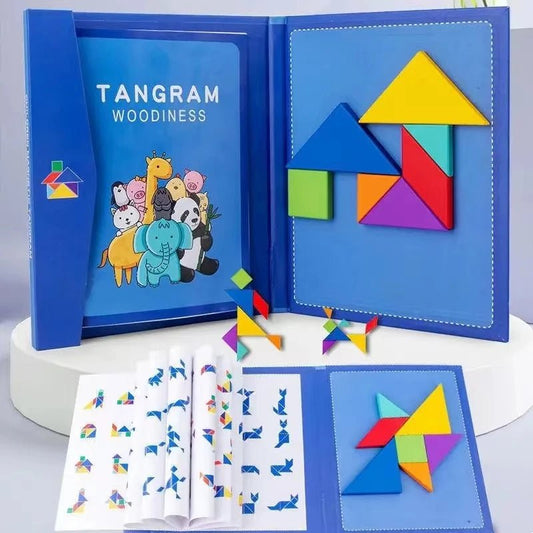 Magnetic Tangram Fun Set – Creative Puzzle Game for Kids - Amiba