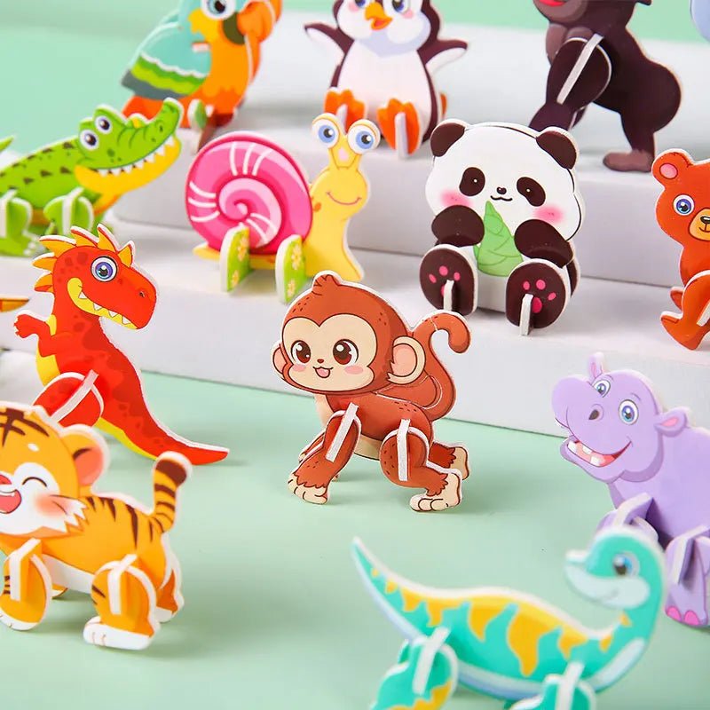 Colorful Mini Animal Puzzle Fun Set inspires kids to build problem-solving, motor coordination, and creativity through safe, engaging play.