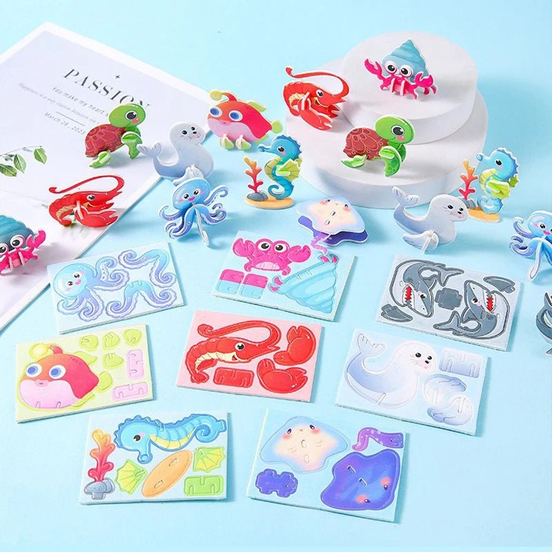 Mini Animal Puzzle Fun Set inspires curiosity and creativity while building motor skills and problem-solving through colorful puzzle play.