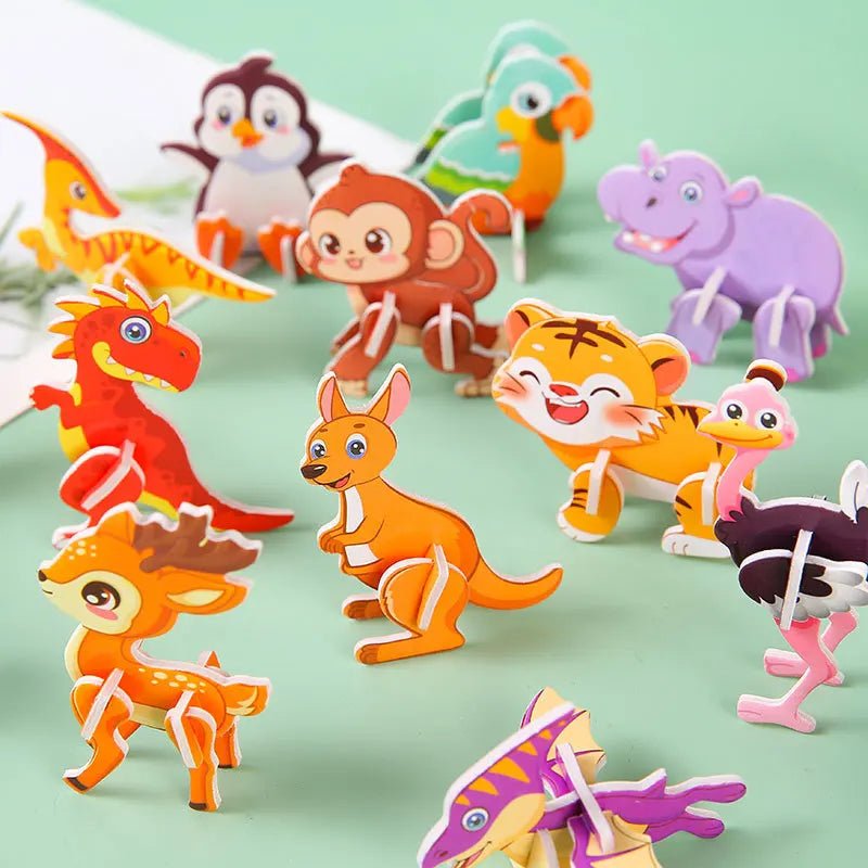 Mini Animal Puzzle Fun Set combines colorful learning and fun, boosting early skills like problem-solving, coordination, and imagination.