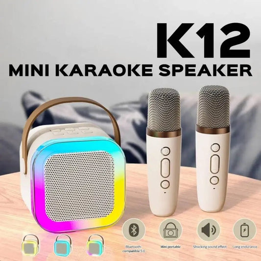 Mini Karaoke Party Speaker delivers dynamic sound and lights, perfect for fun gatherings, parties, and family entertainment anytime.