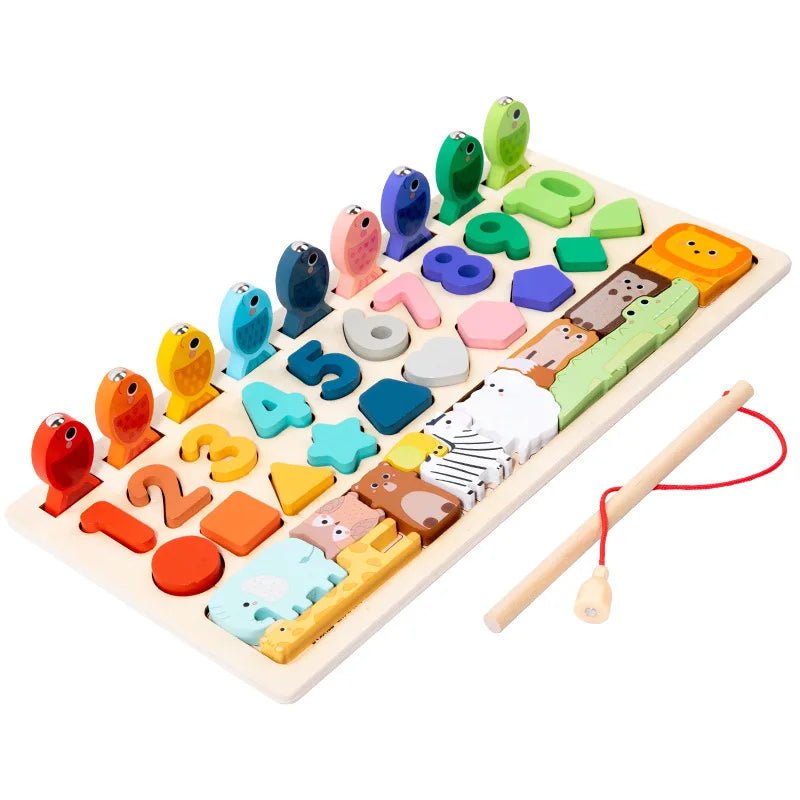 Encourage problem-solving with the Montessori Fun Busy Board, a sensory-rich toy that makes number and shape learning interactive and enjoyable.