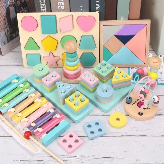 Montessori Macaron Color Blocks spark creativity with vibrant wooden pieces that boost fine motor skills, early learning, and imaginative play for toddlers.