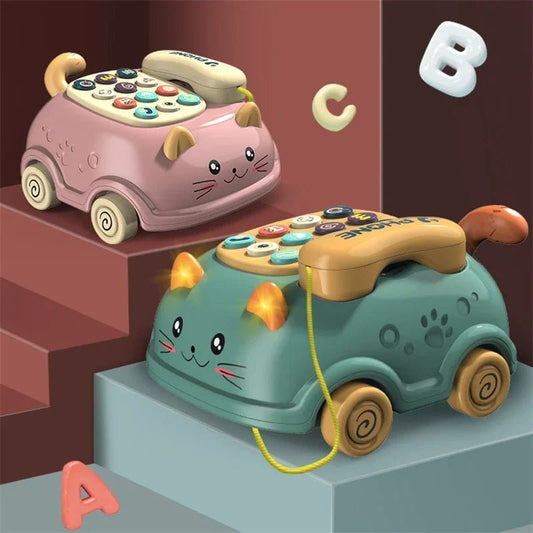 Musical Learning Cat Phone – Interactive Educational Toy for Kids - Amiba
