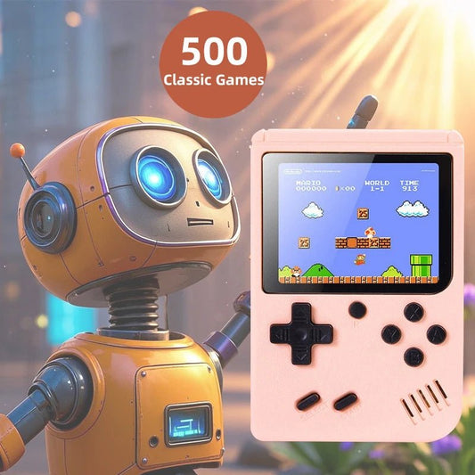 Retro Fun Portable Game Console with classic built-in games offers nostalgic play in a compact, travel-ready design for endless fun anywhere.