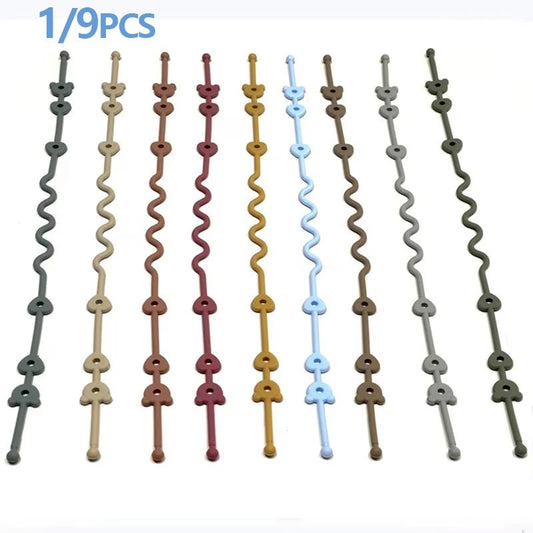 Silicone pacifier clip with stylish chain keeps pacifiers clean, secure, and close at hand while adding safe, modern convenience for parents.