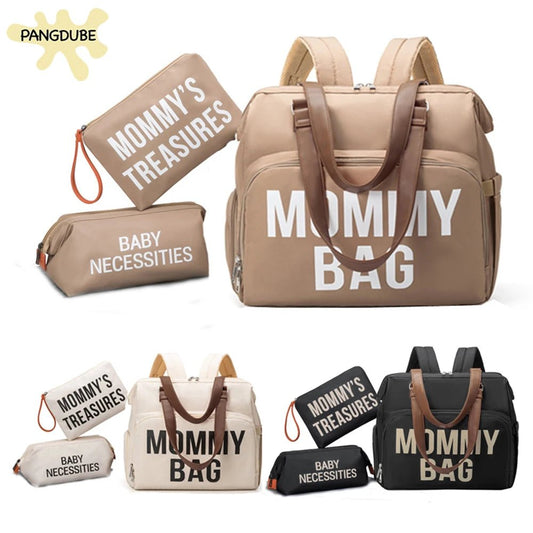 Smart Mommy Diaper Backpack with waterproof fabric offers organized storage for bottles, diapers, and essentials, making outings stress-free.