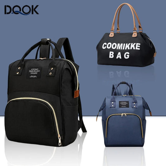 Ultimate Moms Diaper Backpack with waterproof material, large capacity storage, and organized compartments for stress-free baby travel.