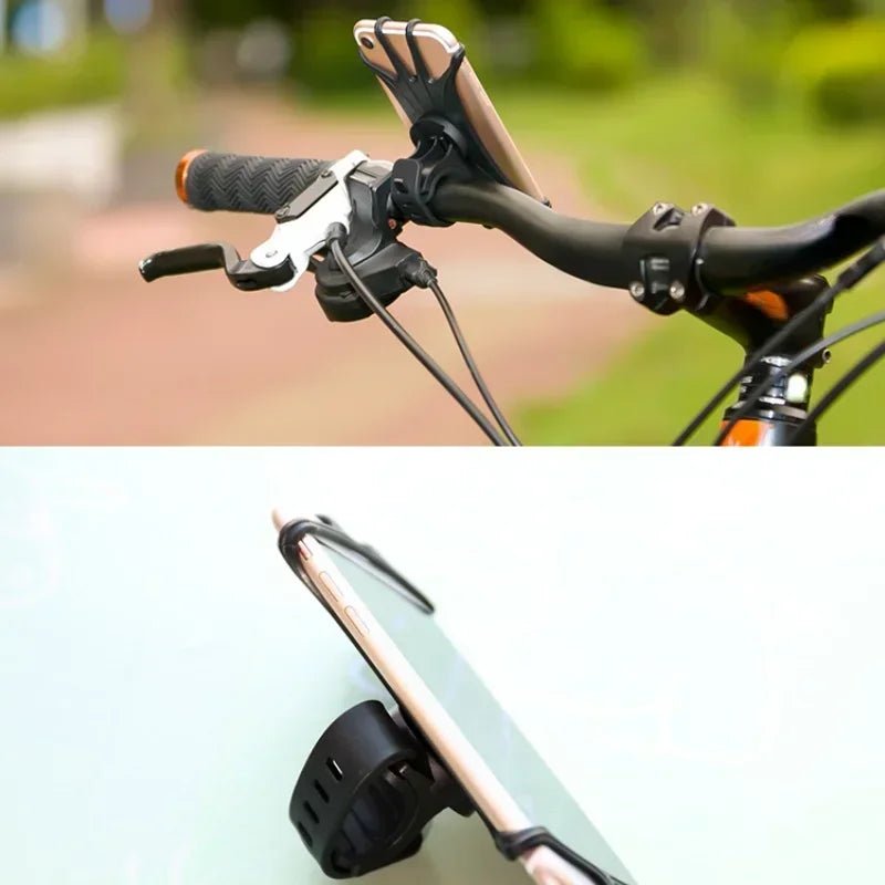 Universal Stroller Phone Mount keeps devices secure and hands free, offering parents easy access to navigation, music, and calls while walking.