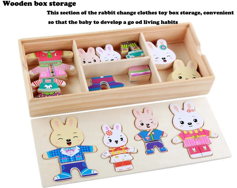 Animal Family Wooden Puzzle engages children 3–6 in creative storytelling, boosting imagination, problem-solving, and coordination.
