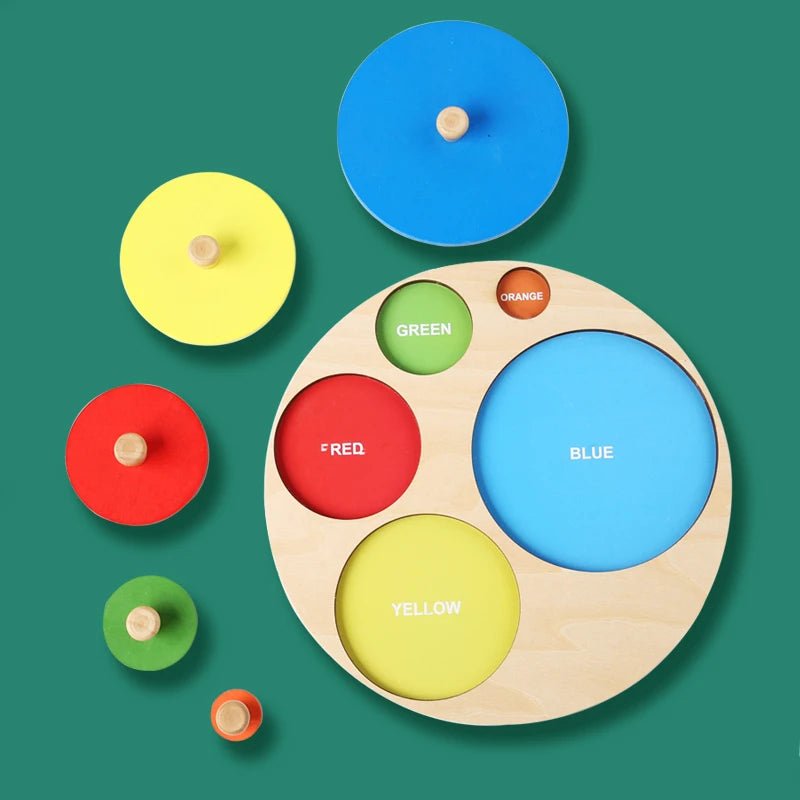 Wooden Shape Matching Puzzle – Fun Cognitive & Motor Skill Toy - Amiba